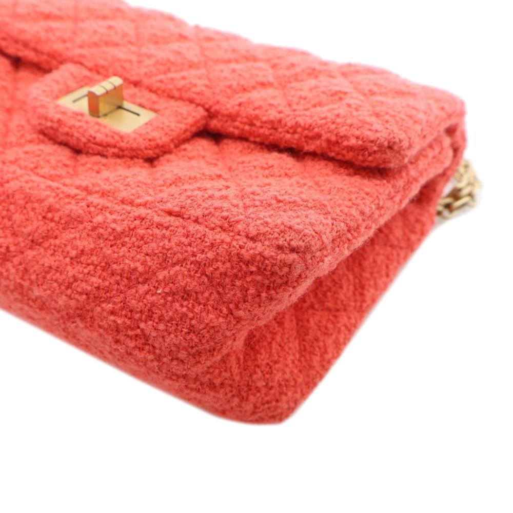 Red Fabric Chanel Flap Bag