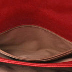 Red Fabric Chanel Shoulder Bag