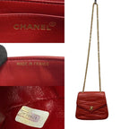 Red Fabric Chanel Shoulder Bag