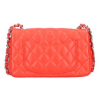 Red Fabric Chanel Shoulder Bag