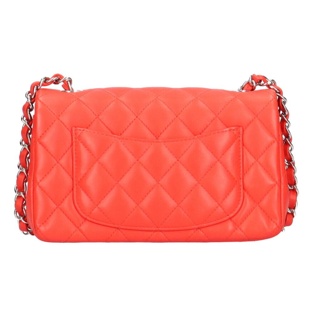 Red Fabric Chanel Shoulder Bag