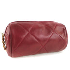 Red Fabric Chanel Shoulder Bag