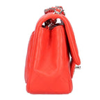 Red Fabric Chanel Shoulder Bag