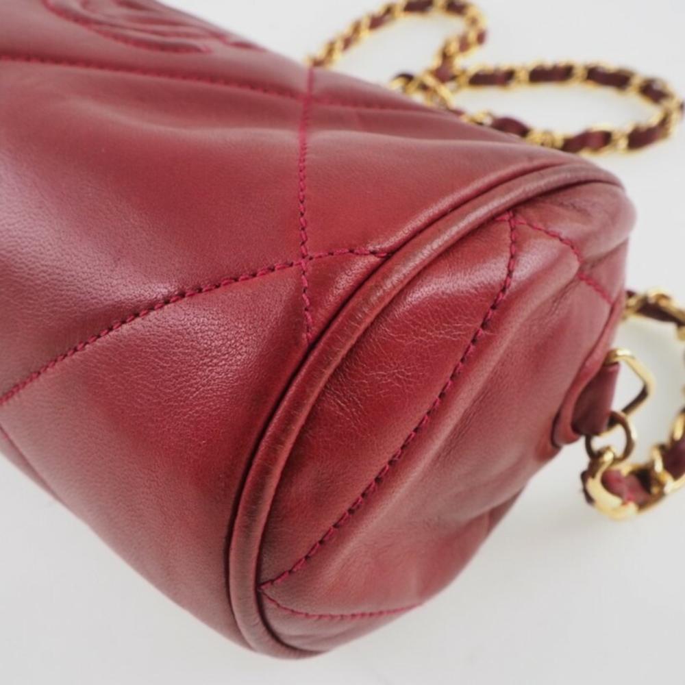 Red Fabric Chanel Shoulder Bag