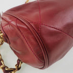 Red Fabric Chanel Shoulder Bag