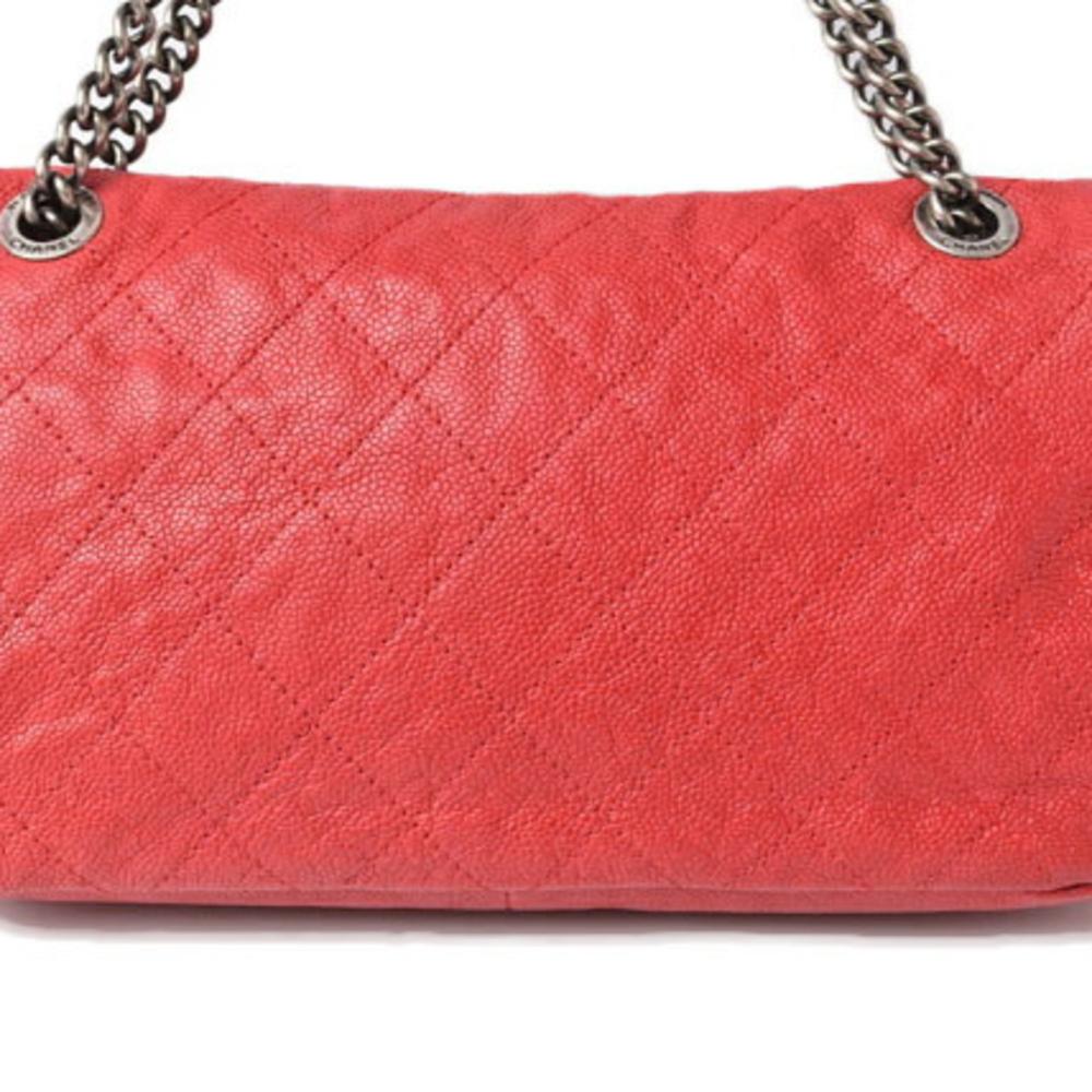 Red Fabric Chanel Shoulder Bag