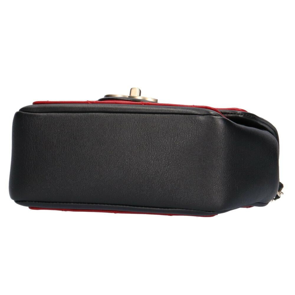 Red Fabric Chanel Shoulder Bag