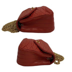 Red Fabric Chanel Shoulder Bag