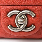 Red Fabric Chanel Shoulder Bag