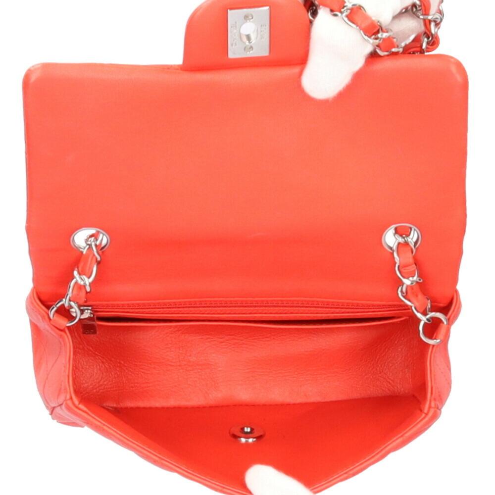 Red Fabric Chanel Shoulder Bag