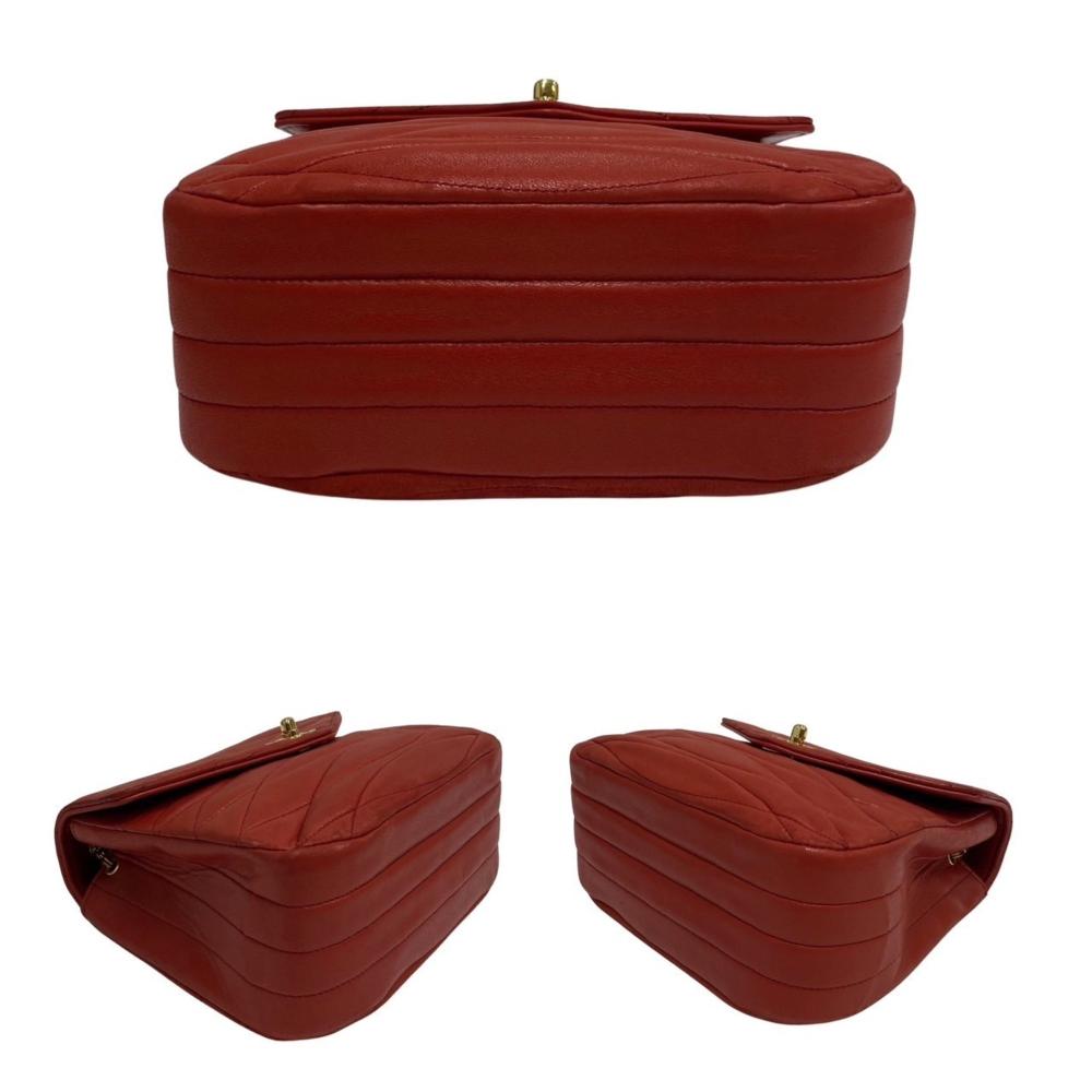 Red Fabric Chanel Shoulder Bag