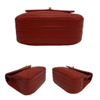 Red Fabric Chanel Shoulder Bag