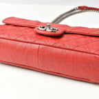 Red Fabric Chanel Shoulder Bag