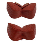 Red Fabric Chanel Shoulder Bag
