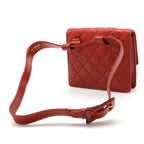Red Leather Chanel Belt Bag