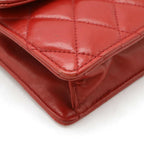 Red Leather Chanel Belt Bag