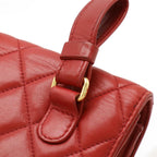Red Leather Chanel Belt Bag