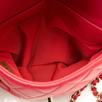 Red Leather Chanel Backpack
