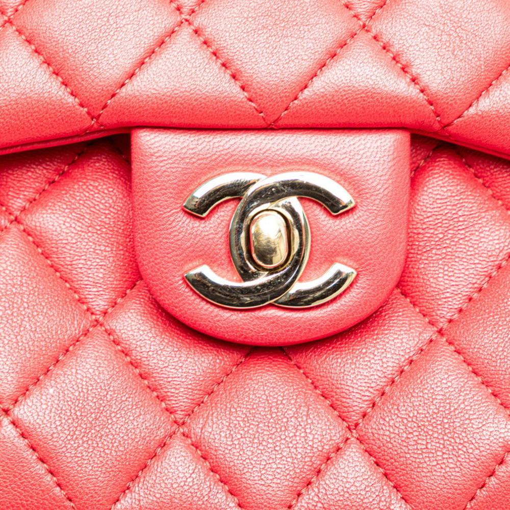 Red Leather Chanel Backpack