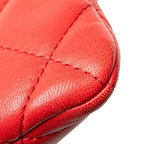 Red Leather Chanel Clutch
