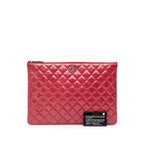 Red Leather Chanel Clutch