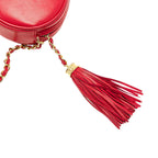 Red Leather Chanel Crossbody Bag