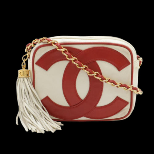 Red Leather Chanel Crossbody Bag