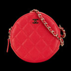 Red Leather Chanel Crossbody Bag