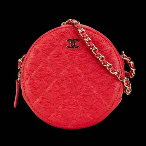 Red Leather Chanel Crossbody Bag