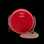 Red Leather Chanel Crossbody Bag