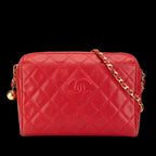 Red Leather Chanel Crossbody Bag