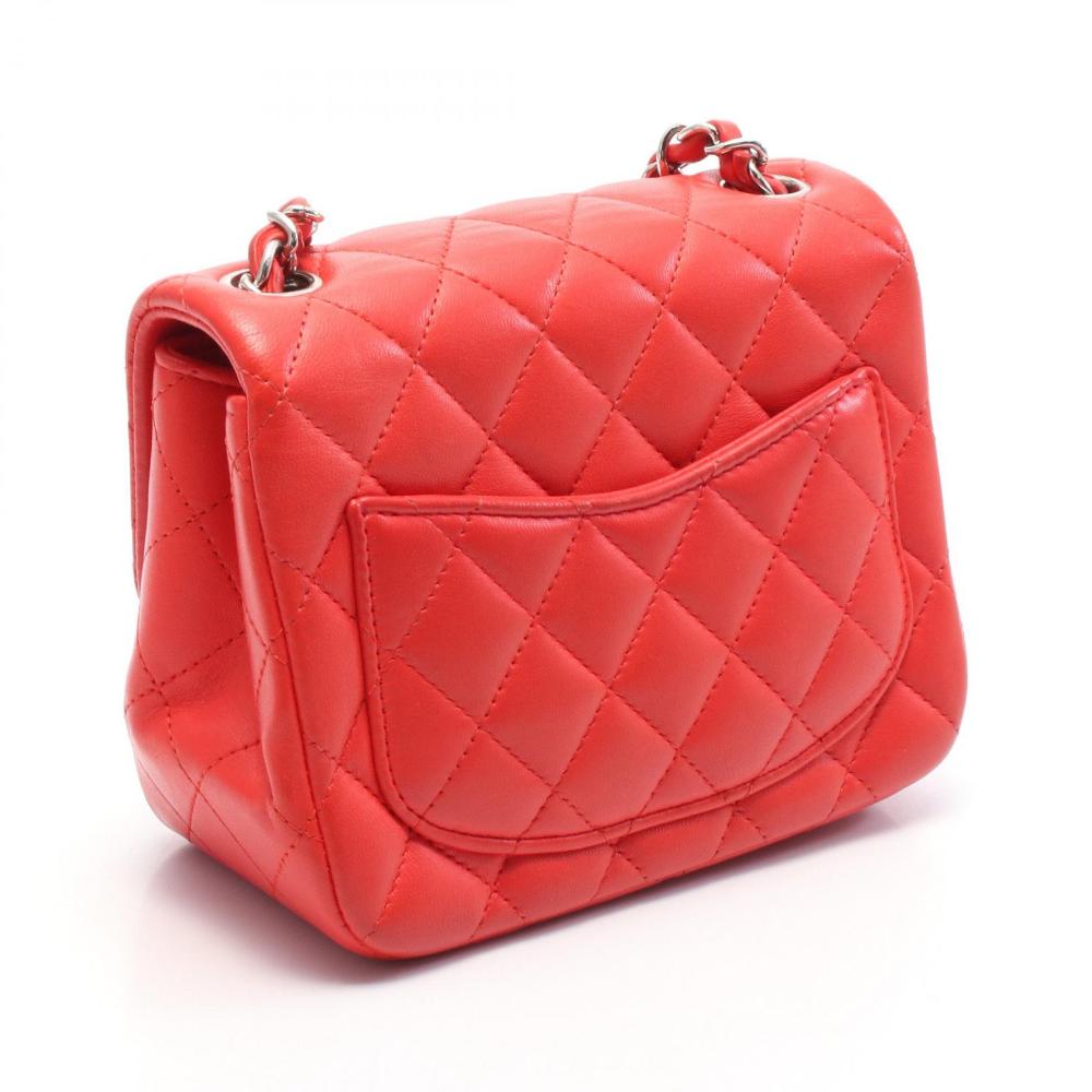 Red Leather Chanel Crossbody Bag