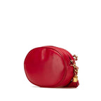 Red Leather Chanel Crossbody Bag