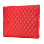 Red Leather Chanel Clutch