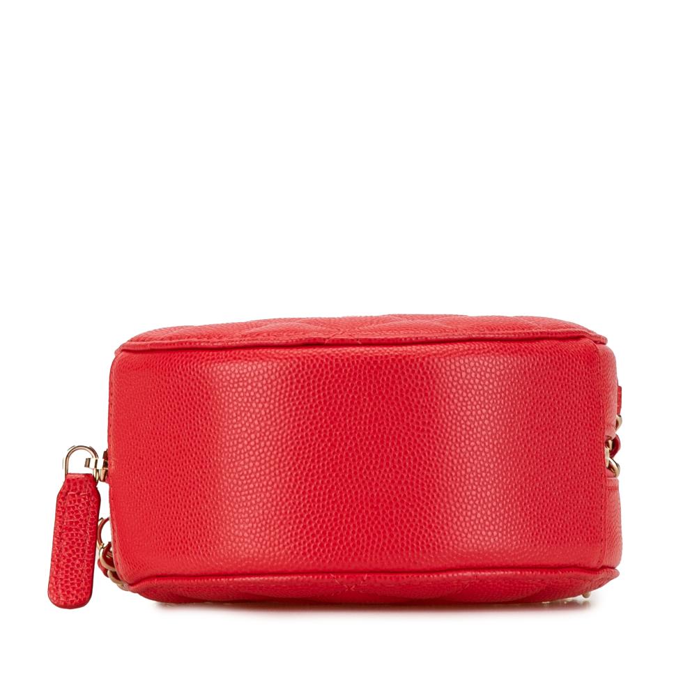Red Leather Chanel Crossbody Bag