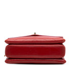Red Leather Chanel Crossbody Bag