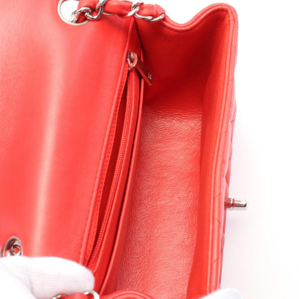Red Leather Chanel Crossbody Bag
