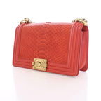 Red Leather Chanel Crossbody Bag