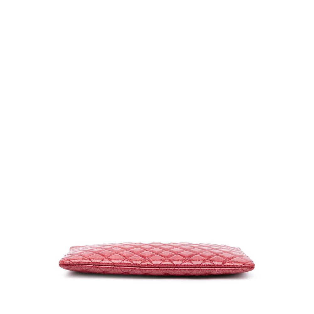 Red Leather Chanel Clutch