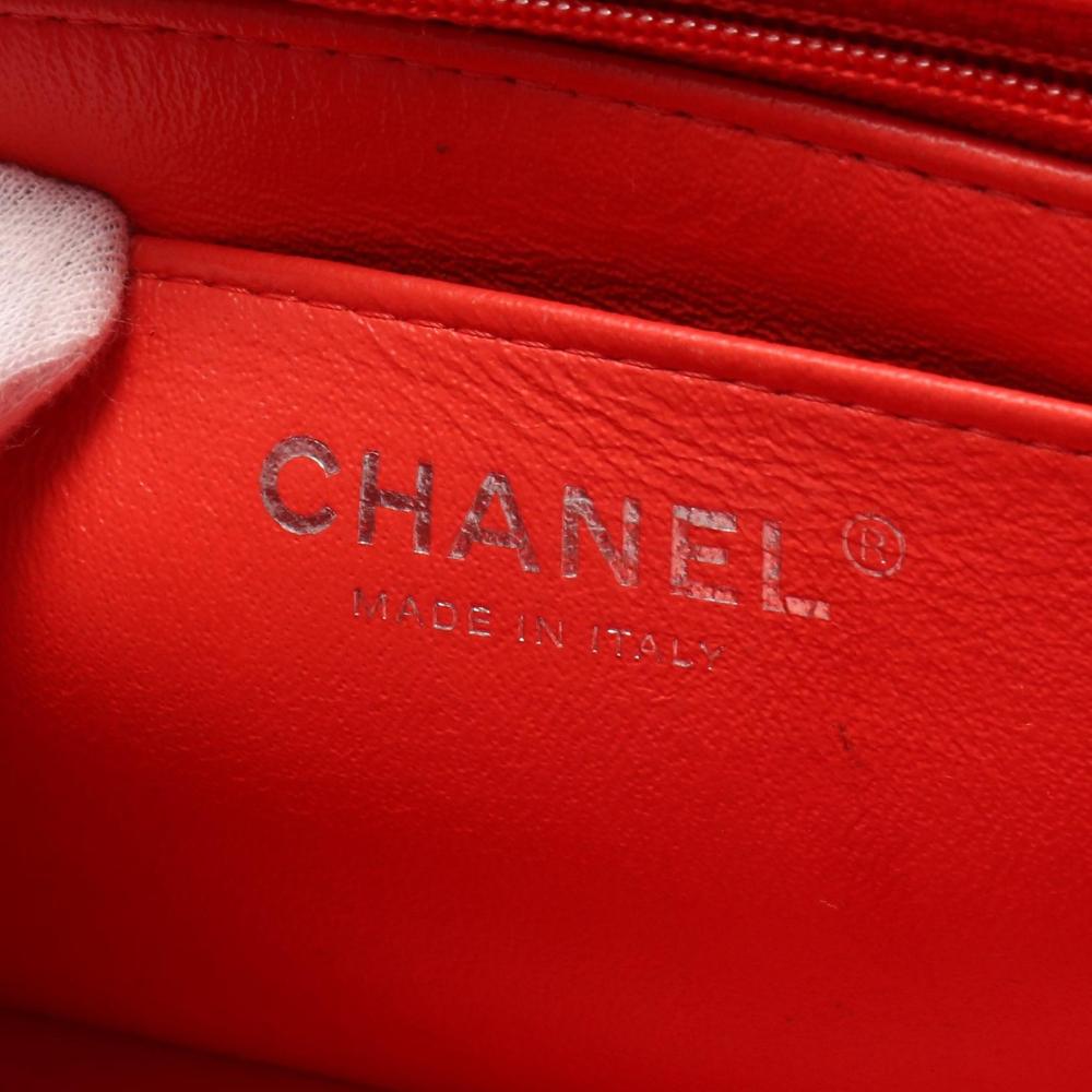 Red Leather Chanel Crossbody Bag