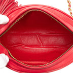 Red Leather Chanel Crossbody Bag