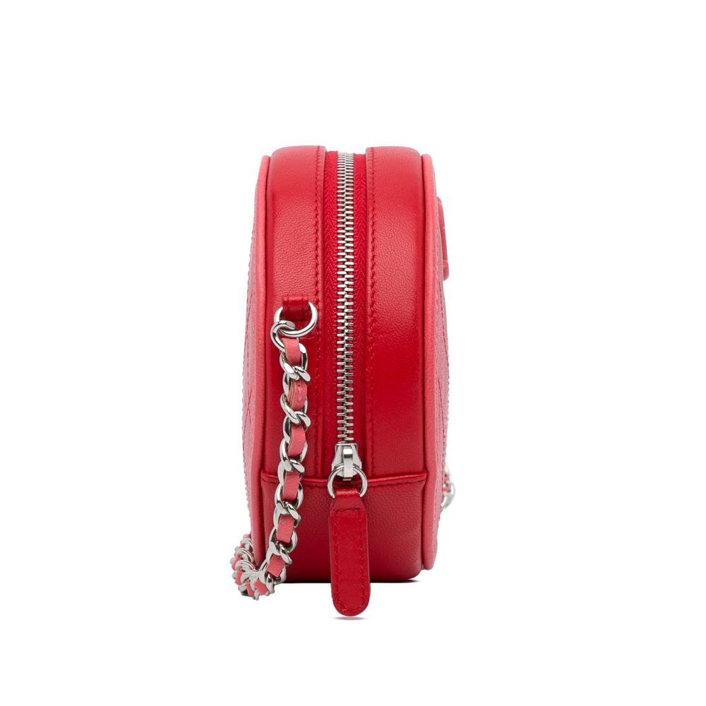 Red Leather Chanel Crossbody Bag