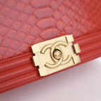Red Leather Chanel Crossbody Bag