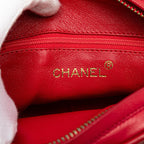 Red Leather Chanel Crossbody Bag