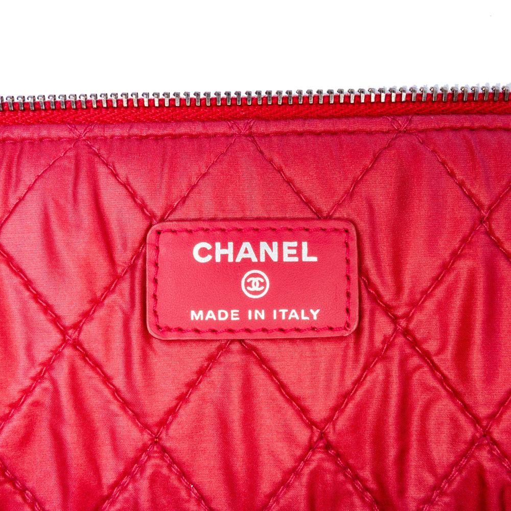 Red Leather Chanel Clutch