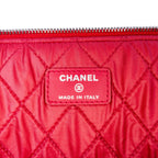 Red Leather Chanel Clutch