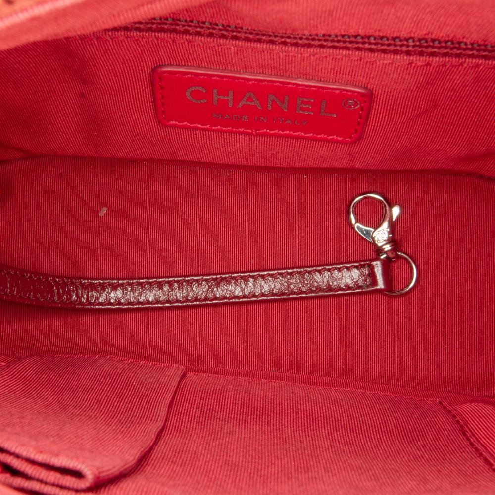 Red Leather Chanel Crossbody Bag
