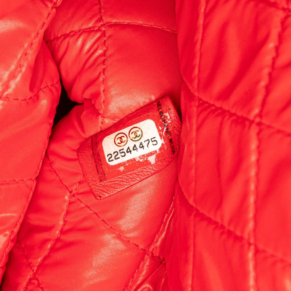 Red Leather Chanel Clutch