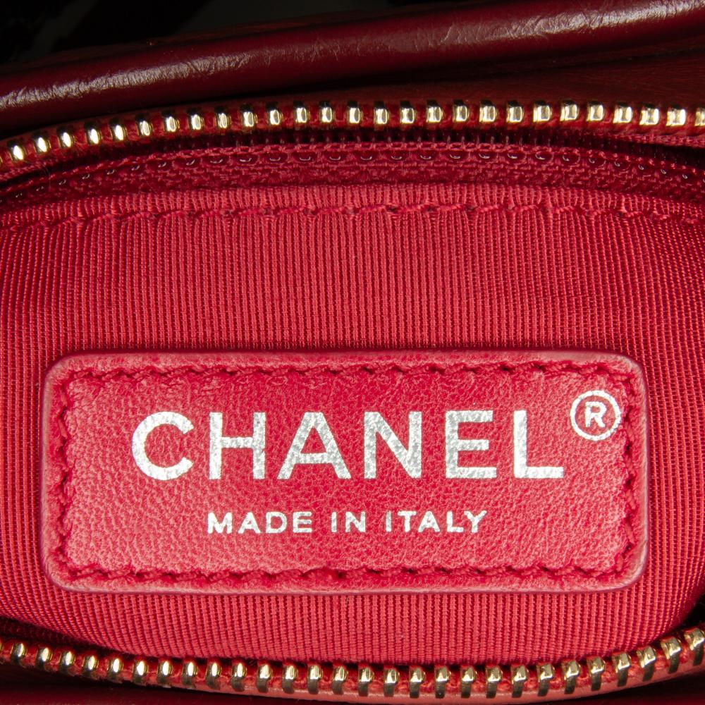 Red Leather Chanel Crossbody Bag