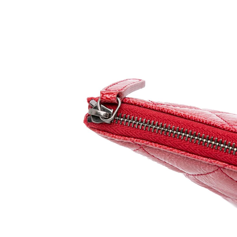 Red Leather Chanel Clutch